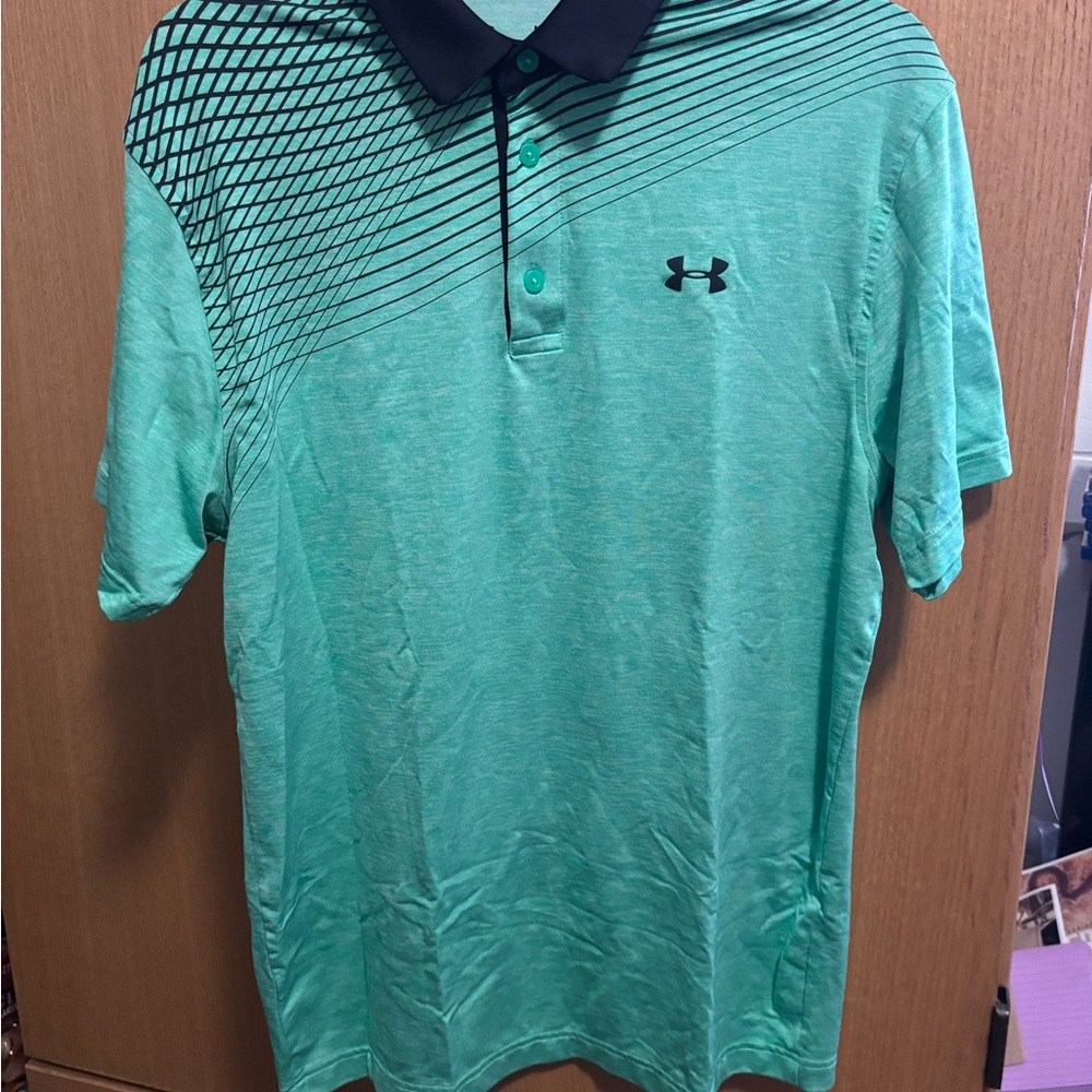 Under Armour Men's Teal Polo with Black Accents
